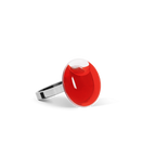 Bague en verre soufflé - Galet Nano Transparent
