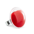 Bague en verre soufflé - Galet Medium Billes
