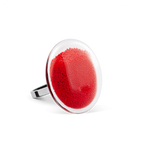 Bague en verre soufflé - Galet Mini Billes