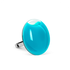 Bague en verre soufflée - Galet Mini Milk