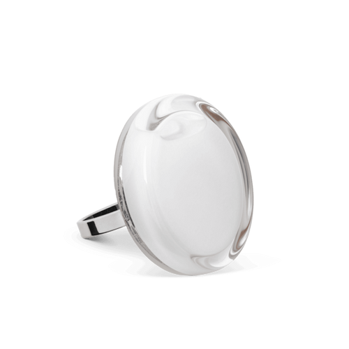 Bague en verre soufflé - Cachou Mini Milk
