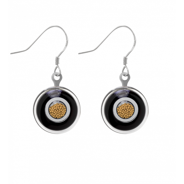 Boucles d'oreilles crochet en verre soufflé - Duo Milk