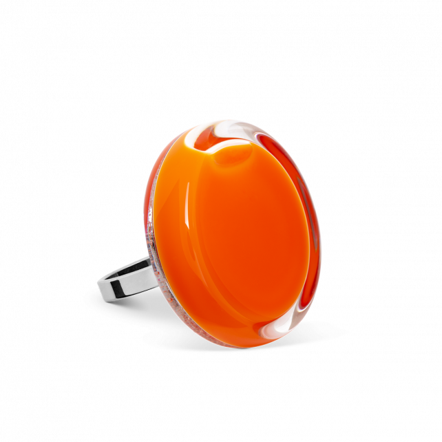 Bague en verre soufflé - Cachou Mini Milk