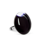 Bague en verre soufflée - Galet Mini Milk