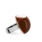 Bague en verre soufflé - Dome Mini Milk
