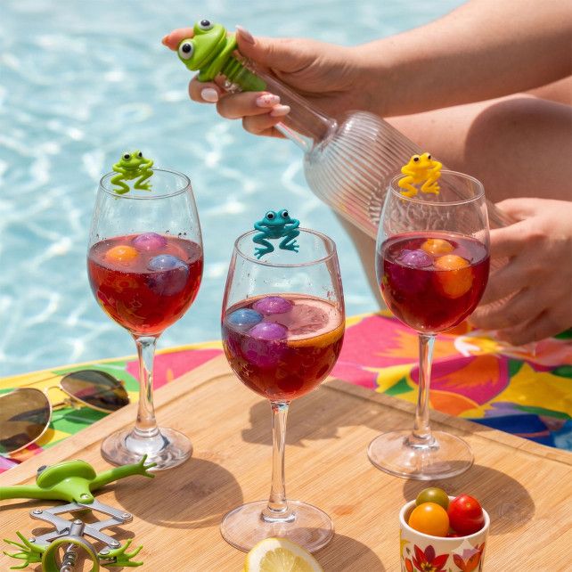 Set de 6 marqueurs de verre - Frog Party