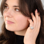 Bague en verre soufflé - Galet Mini Billes