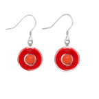 Boucles d'oreilles crochet en verre soufflé - Duo Milk