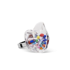 Bague en verre soufflé - Chat Nano Billes
