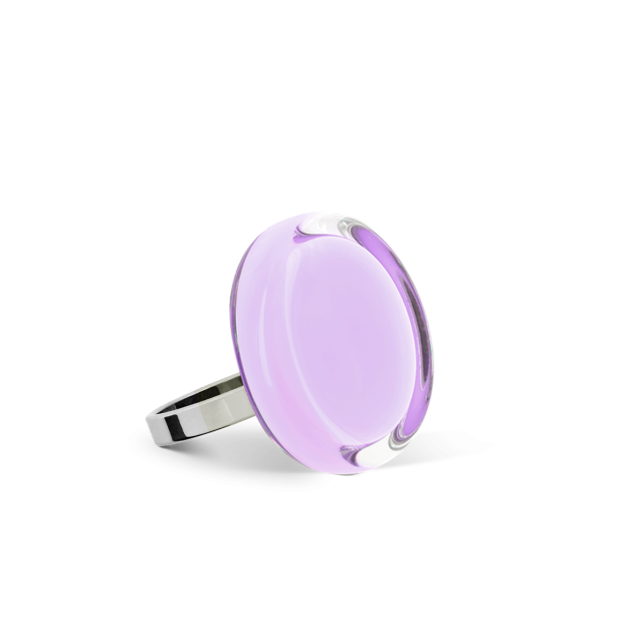 Bague en verre soufflé - Cachou Nano Pastel