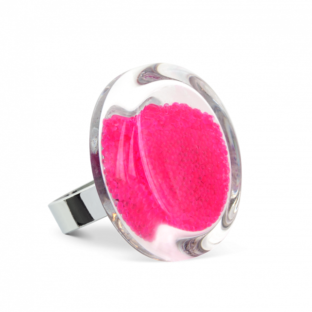 Bague en verre soufflé - Cachou Medium Billes