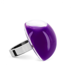Bague en verre soufflé - Dome Medium Milk