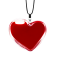 Pendentif en verre soufflé - Coeur Medium Milk