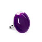 Bague en verre soufflée - Galet Mini Milk