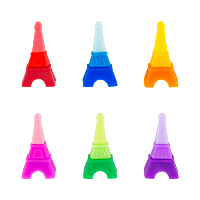 Set de 6 marqueurs de verre - Tower glass
