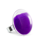 Bague en verre soufflé - Galet Medium Billes