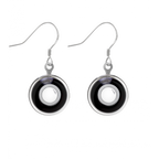 Boucles d'oreilles crochet en verre soufflé - Duo Milk