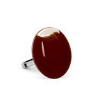 Bague en verre soufflée - Galet Mini Milk