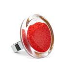 Bague en verre soufflé - Cachou Medium Billes