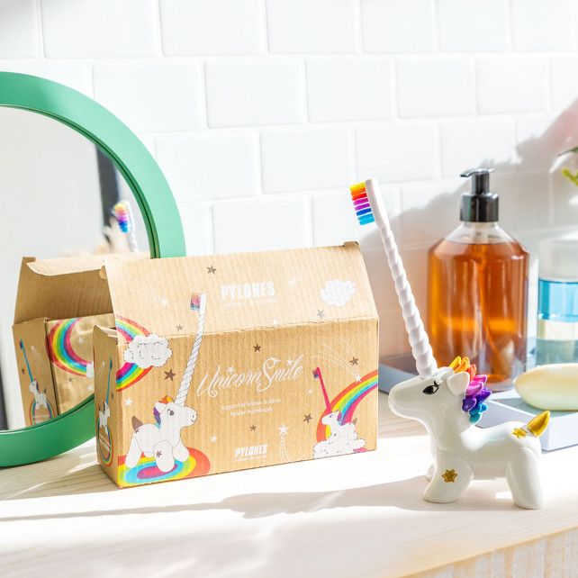 Porte brosse à dents et Brosse à dents - Unicornsmile