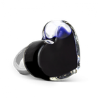 Bague en verre soufflé - Coeur Medium Milk