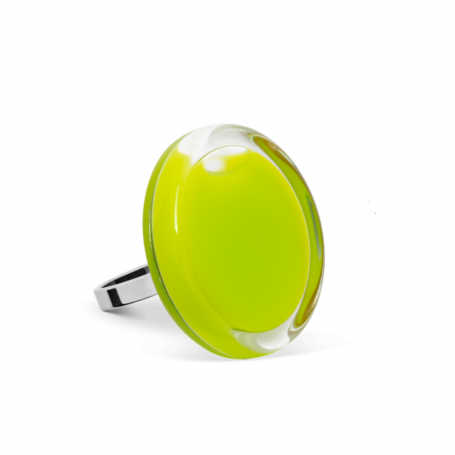 Bague en verre soufflé - Cachou Mini Milk