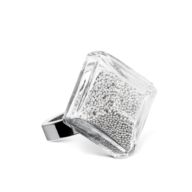 Bague en verre soufflé - Gaia Medium Billes