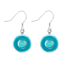 Boucles d'oreilles crochet en verre soufflé - Duo Milk