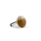Bague en verre soufflé - Galet Nano Billes