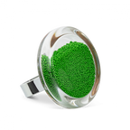 Bague en verre soufflé - Cachou Medium Billes