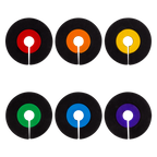 Set de 6 marqueurs de verre - Jukebox