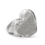 Bague en verre soufflé - Coeur Medium Billes