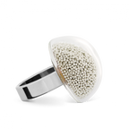 Bague en verre soufflée - Dome Mini Billes