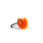 Bague en verre soufflé - Galet Nano Transparent
