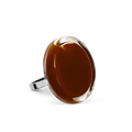 Bague en verre soufflé - Cachou Mini Milk