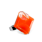 Bague en verre soufflé - Gaia Medium Milk