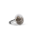 Bague en verre soufflé - Galet Nano Paillettes