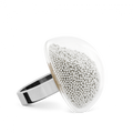 Bague en verre soufflée - Dome Medium Billes