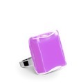 Bague en verre soufflé - Carré Mini Milk