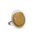 Bague en verre soufflé - Galet Mini Billes