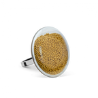 Bague en verre soufflé - Galet Mini Billes