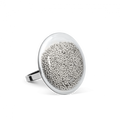Bague en verre soufflé - Galet Mini Billes
