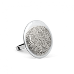 Bague en verre soufflé - Galet Mini Billes