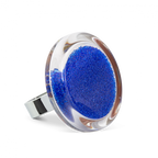 Bague en verre soufflé - Cachou Medium Billes