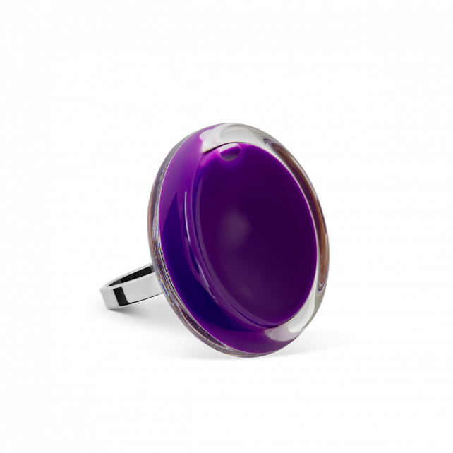 Bague en verre soufflé - Cachou Mini Milk