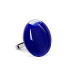 Bague en verre soufflée - Galet Mini Milk